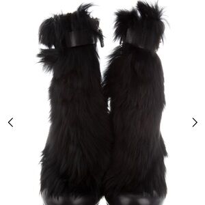 Gucci Black Fur Ankle Boots